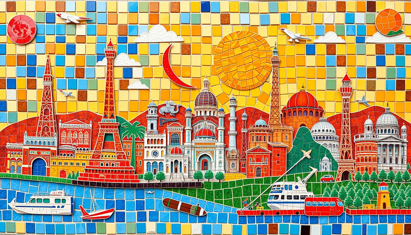 Wanderlust Meets Art: Explore the Beauty of Travel-Inspired Mosaic Pieces