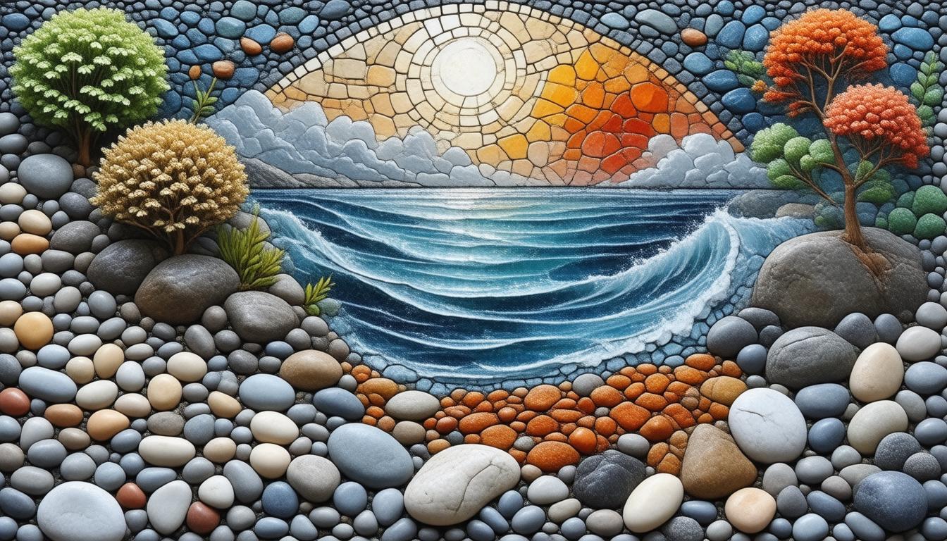 Crafting Nature's Palette: The Art of Mosaic Pebble Creations