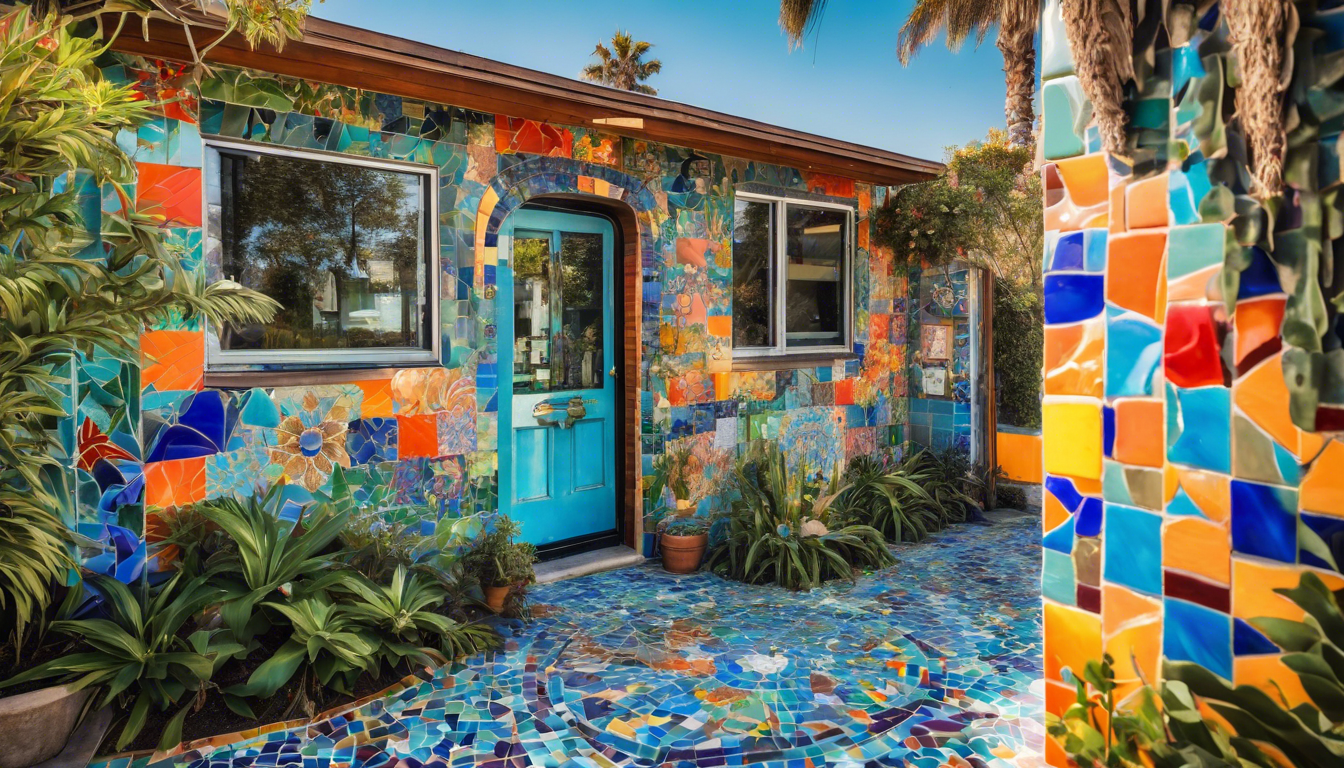 Explore the Vibrant Mosaic Tile House of Venice Beach: A Colorful Architectural Gem