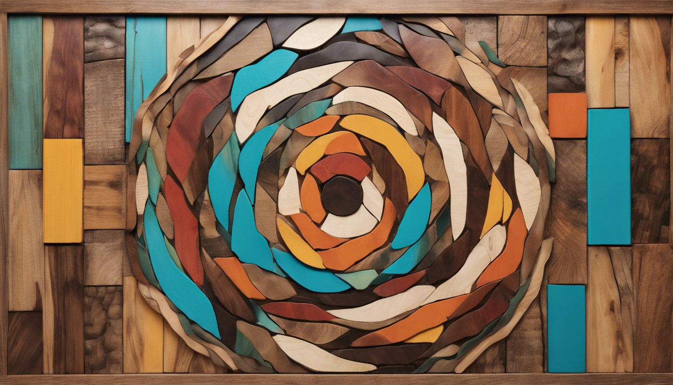 Transform Your Space: Stunning Wood Mosaic Art for a Natural, Rustic Aesthetic