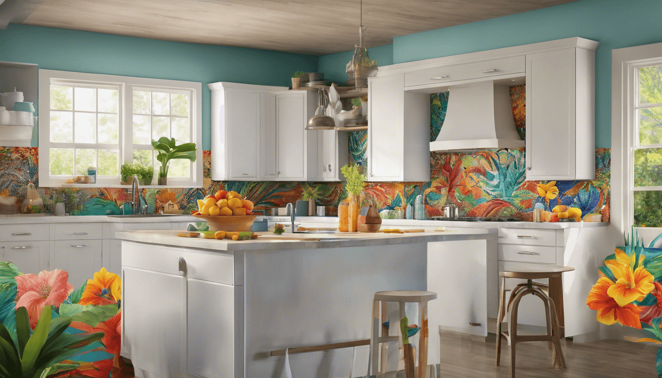 Transform Your Kitchen: How Dyanne Williams Captured the Mokulukas Islands in a Stunning Mosaic Backsplash