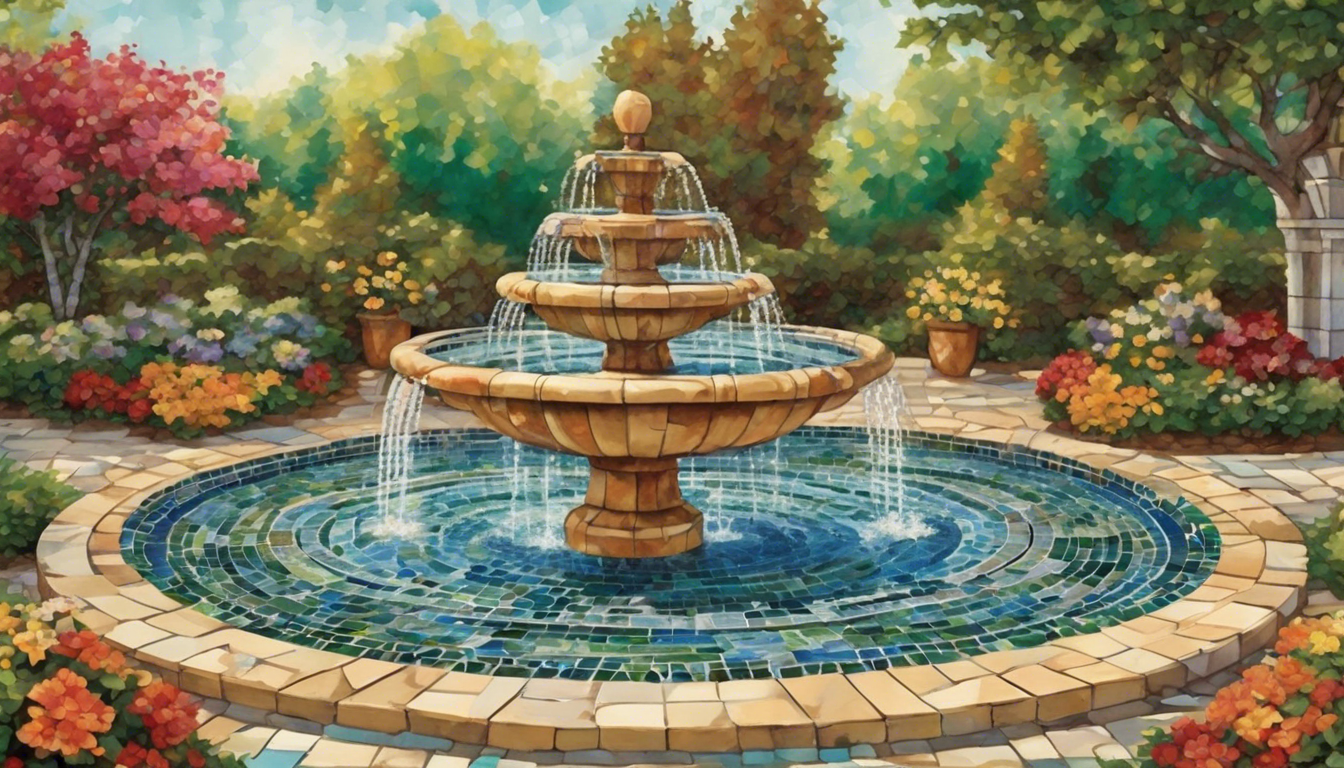 Transform Your Outdoor Space with a Stunning Mosaic Fountain: A Harmony of Art and Nature