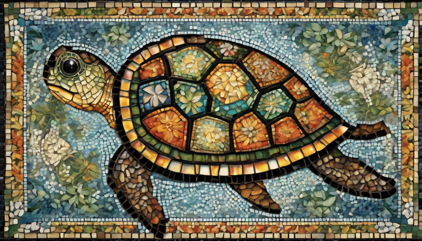 Transform Your Space with Dyanne Williams' Stunning Mosaic Turtle Medallion: A Masterpiece of Artistry