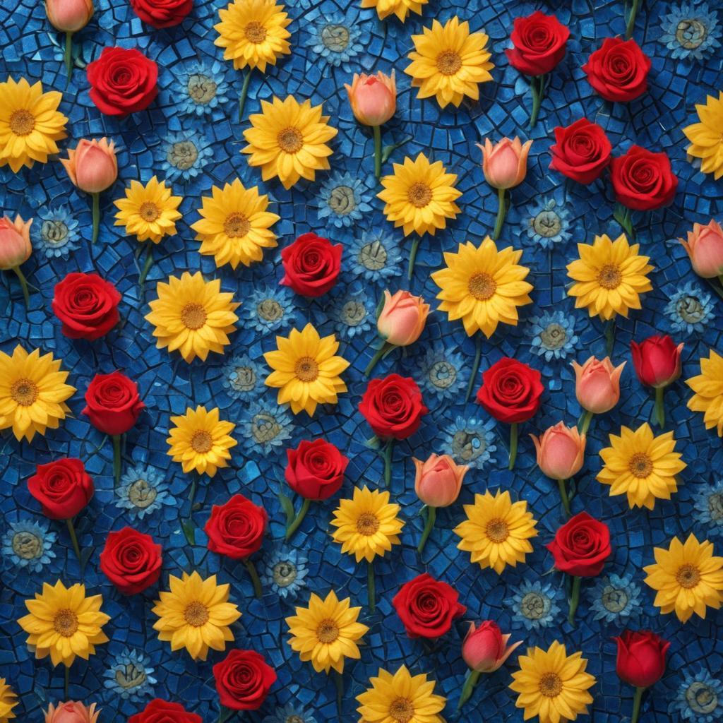 Flowers Mosaic - ChicMozaic