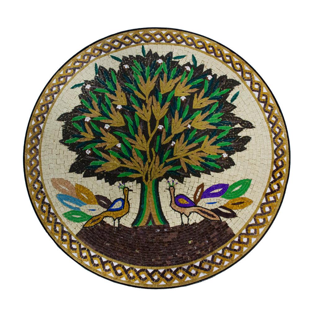 Tree of life design with peacocks - Handmade - ChicMozaic