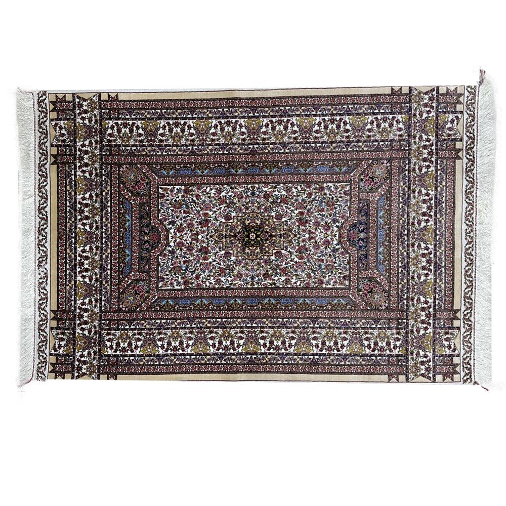 High Quality Hand-knotted Rug in Brown Colour and Natural Silk - ChicMozaic