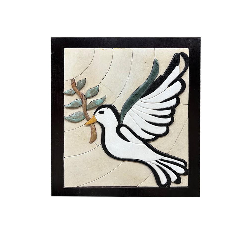 Peace Dove 3d Mosaic Wall Hang Woode - ChicMozaic