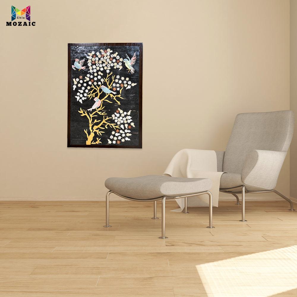 Nature 3d Mosaic Wall Hang Wooden - ChicMozaic