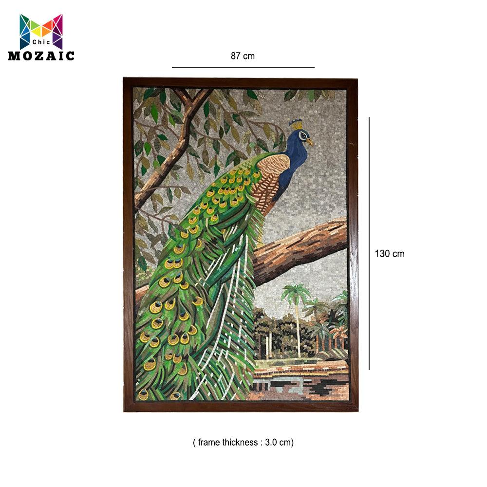 Peacock Mosaic Wall Hang - ChicMozaic