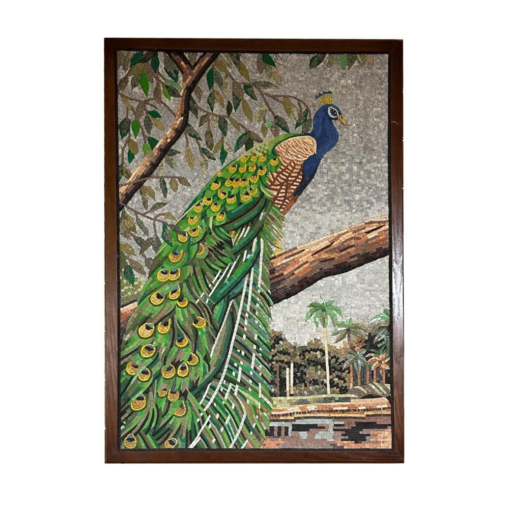 Peacock Mosaic Wall Hang - ChicMozaic