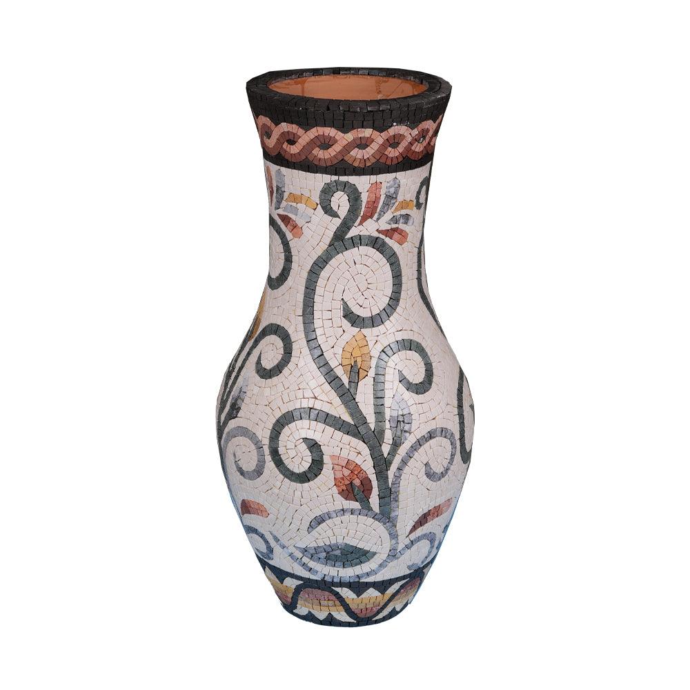 Mosaic vase representing roses - ChicMozaic