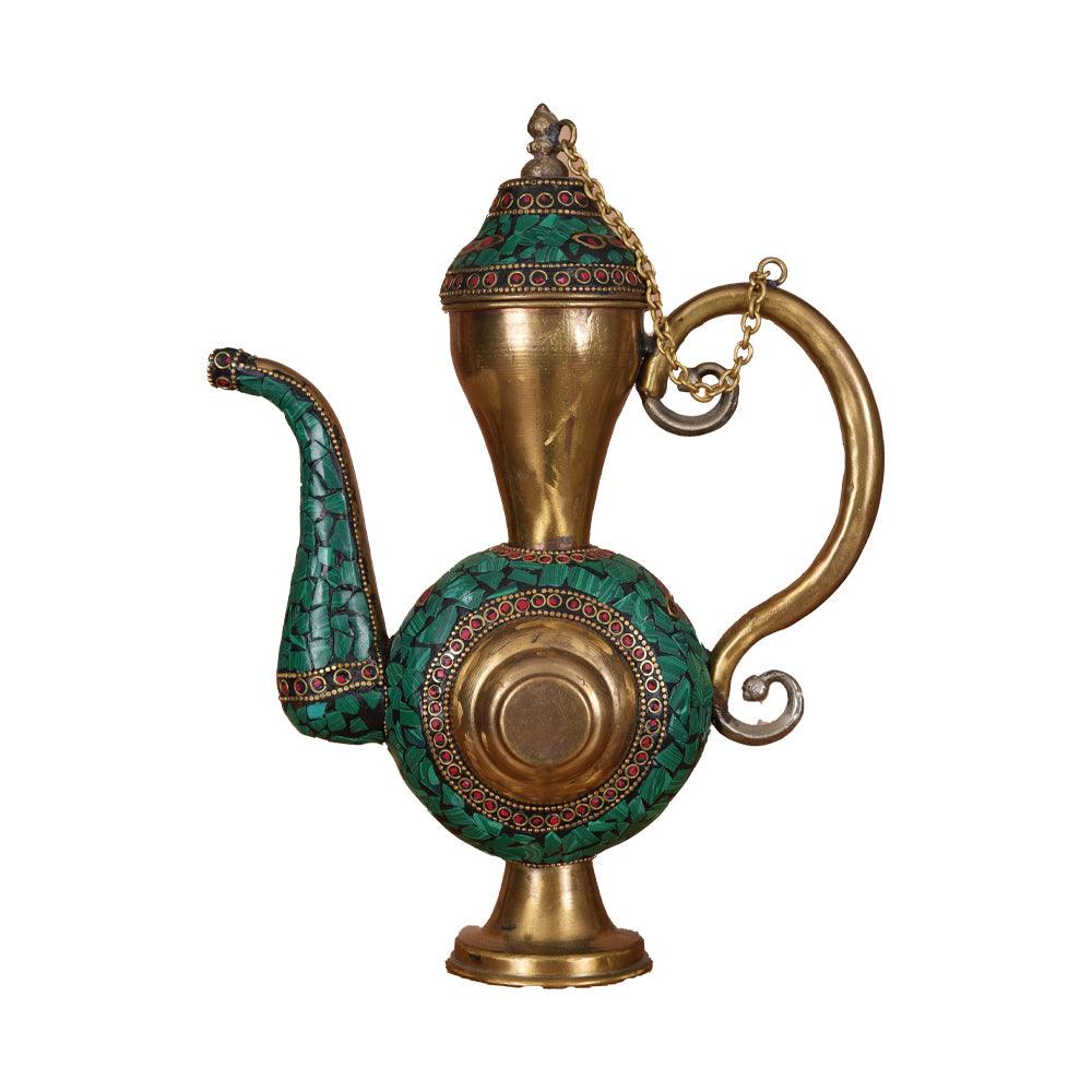 Jug Made of Copper Studded With Precious Stones - ChicMozaic